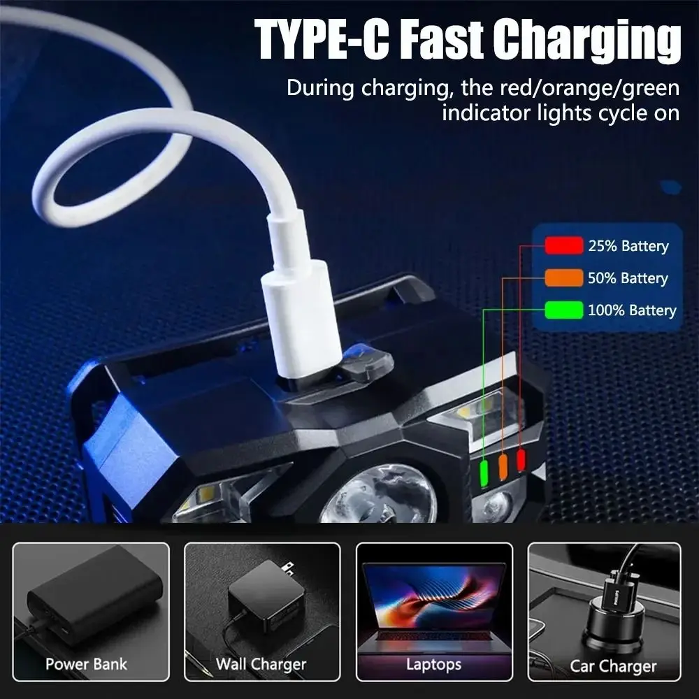 New LED Light IR Motion Sensor Head Lamp Waterproof Rechargeable Rechargeable Headlight Waterproof Head Flashlight Fishing
New LED Light IR Motion Sensor Head Lamp Waterproof Rechargeable Rechargeable Headlight Waterproof Head Flashlight Fishing