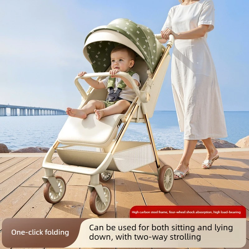 Pocket Baby Stroller with Reversible Handle 175 Degree Reclining Seat Ventilated Canopy and Smooth Bearing Wheels
Pocket Baby Stroller with Reversible Handle 175 Degree Reclining Seat Ventilated Canopy and Smooth Bearing Wheels