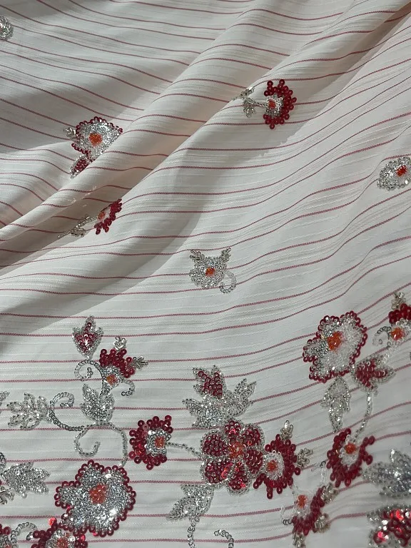 Niche Designer Tailor Red Casual Striped Shirt Cotton Floral Embroidery Beaded Embroidered Cloth
Niche Designer Tailor Red Casual Striped Shirt Cotton Floral Embroidery Beaded Embroidered Cloth