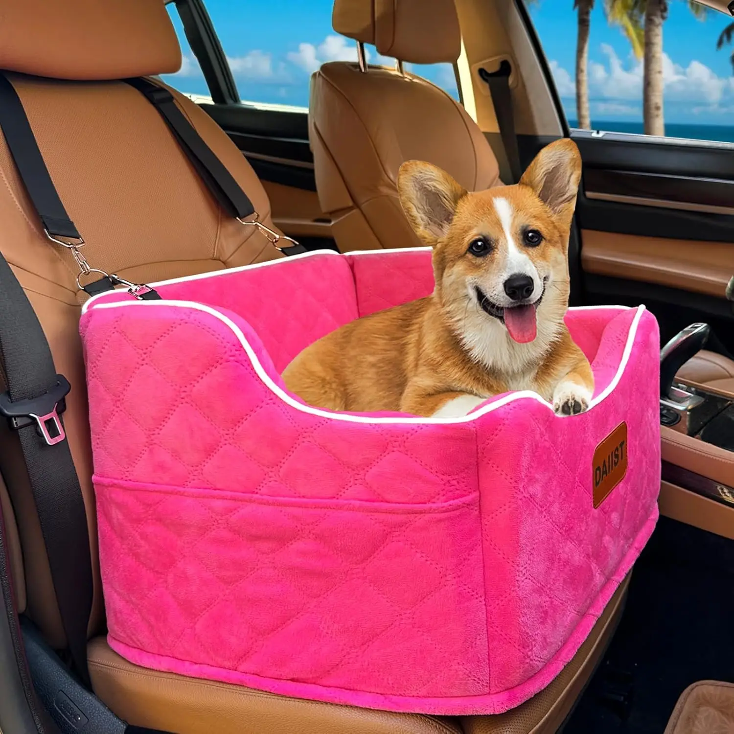 Dog Car Seat for Small & Medium Dogs, Memory Foam Booster with Pockets, Washable Elevated Pet Seat (Rose Red)
Dog Car Seat for Small & Medium Dogs, Memory Foam Booster with Pockets, Washable Elevated Pet Seat (Rose Red)