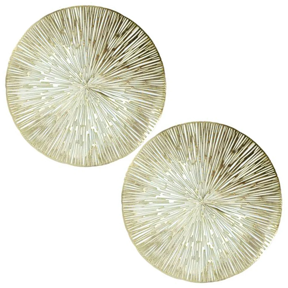 2Pcs Heat Resistant Placemats Round PVC Table Mats Modern Design Reusable Dining Kitchen Accessories Party Table Settings
2Pcs Heat Resistant Placemats Round PVC Table Mats Modern Design Reusable Dining Kitchen Accessories Party Table Settings