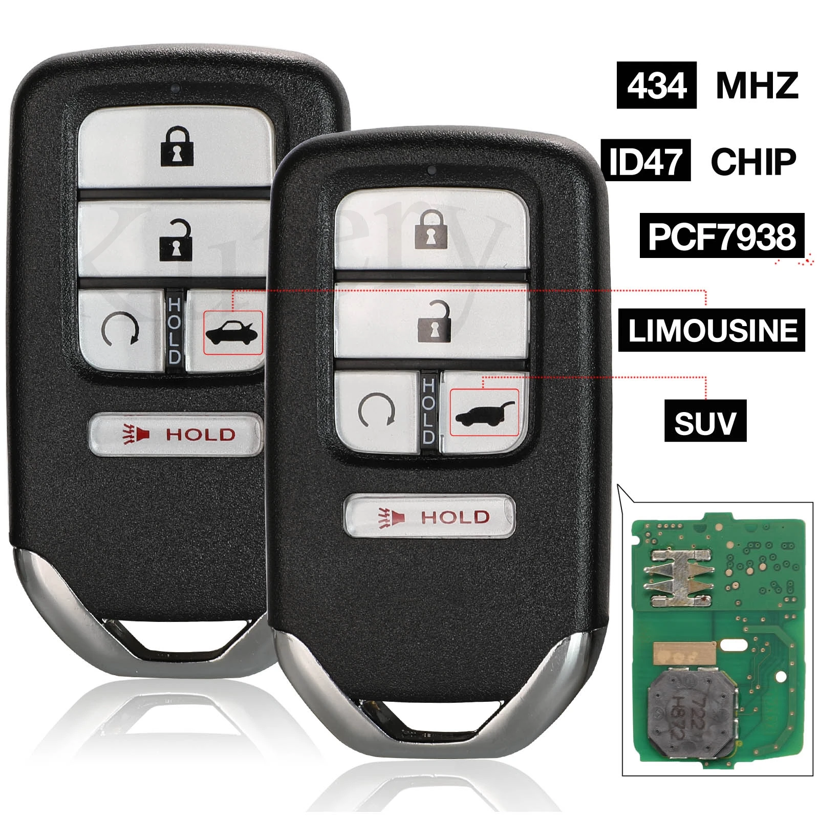 jingyuqin 433MHz ID47 PCF7938 Chip New Replacement Smart Remote Key Fob For Honda Civic Piot CR-V 2016 2017 2018 FCC: KR5V2X
jingyuqin 433MHz ID47 PCF7938 Chip New Replacement Smart Remote Key Fob For Honda Civic Piot CR-V 2016 2017 2018 FCC: KR5V2X