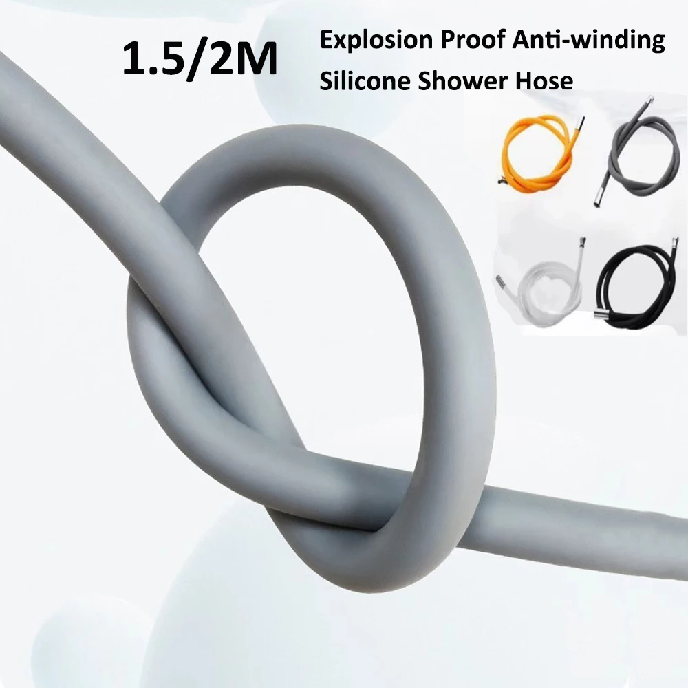 1.5/2M Silicone Bathroom Shower Tube Bend Arbitrarily Explosion Proof Anti-winding Hose High Pressure Extension Flexible Pipe
1.5/2M Silicone Bathroom Shower Tube Bend Arbitrarily Explosion Proof Anti-winding Hose High Pressure Extension Flexible Pipe