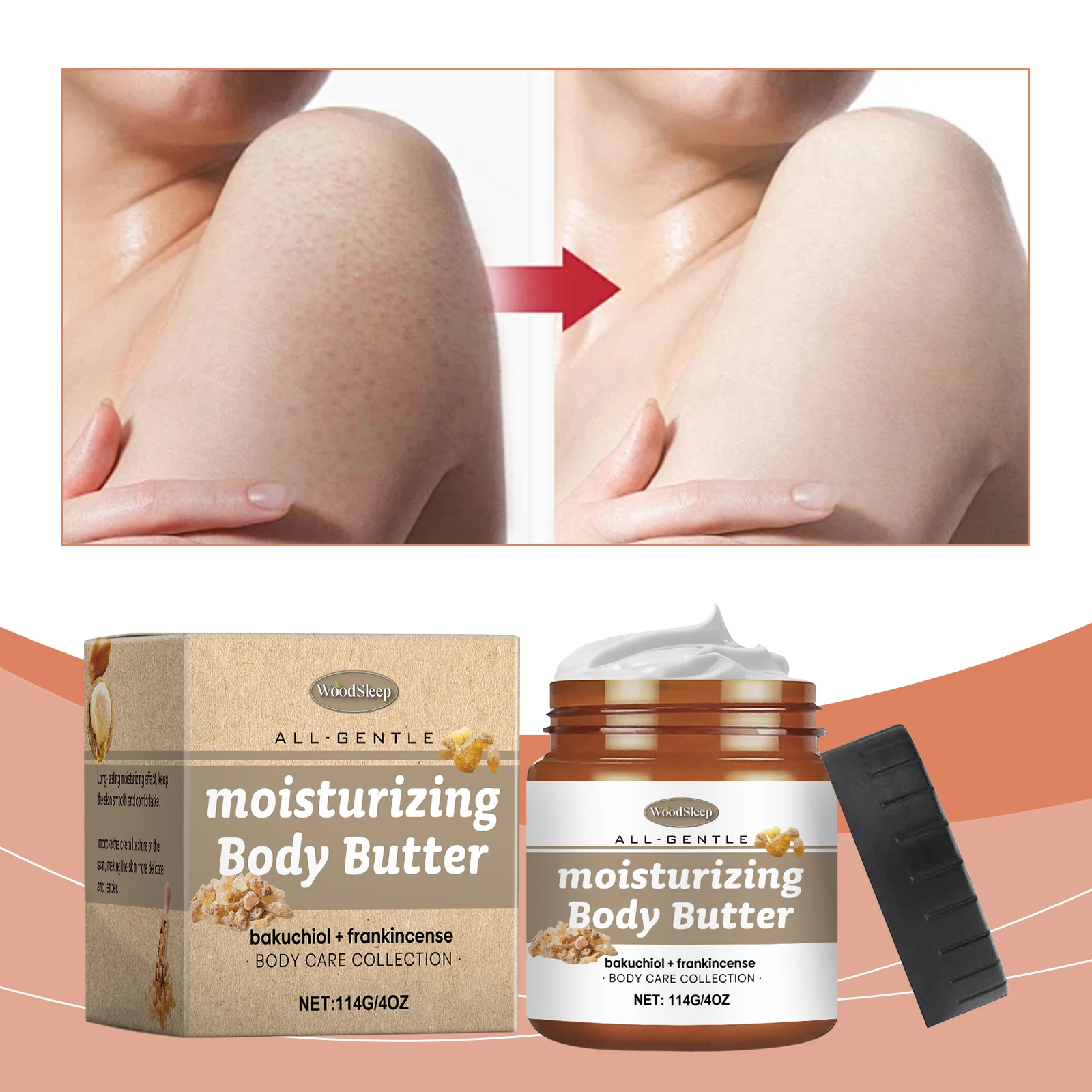 WoodSleep Frankincense Flavor Body Butter Moisturizer Moisturizes Body Skin Silky and Improves Dull
WoodSleep Frankincense Flavor Body Butter Moisturizer Moisturizes Body Skin Silky and Improves Dull