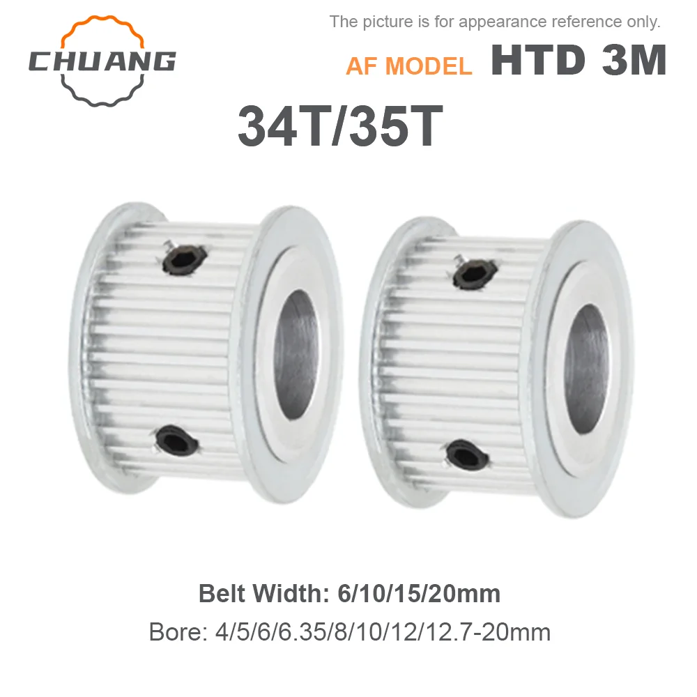 HTD 3M 34T 35Teeth 3M Synchronous Wheels Belt Width 6 10 15 20mm HTD 3M Timing Pulley Bore 4~20mm For HTD3M Aluminum Sync Gear
HTD 3M 34T 35Teeth 3M Synchronous Wheels Belt Width 6 10 15 20mm HTD 3M Timing Pulley Bore 4~20mm For HTD3M Aluminum Sync Gear