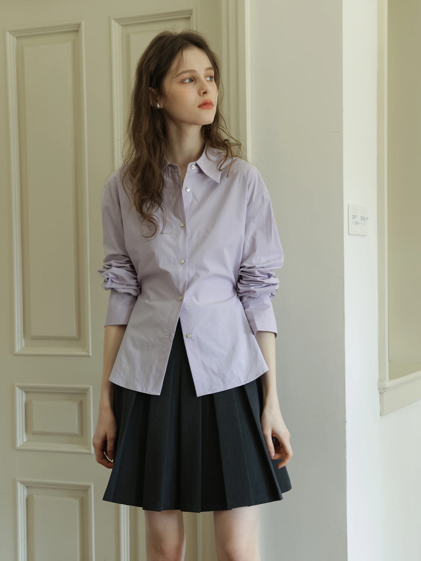 Spring New Design Sensual Long Sleeve Women's Shirt Two-Way Wear Waist-Cinching Simple Style Commute Cotton Polyester Blend
Spring New Design Sensual Long Sleeve Women's Shirt Two-Way Wear Waist-Cinching Simple Style Commute Cotton Polyester Blend