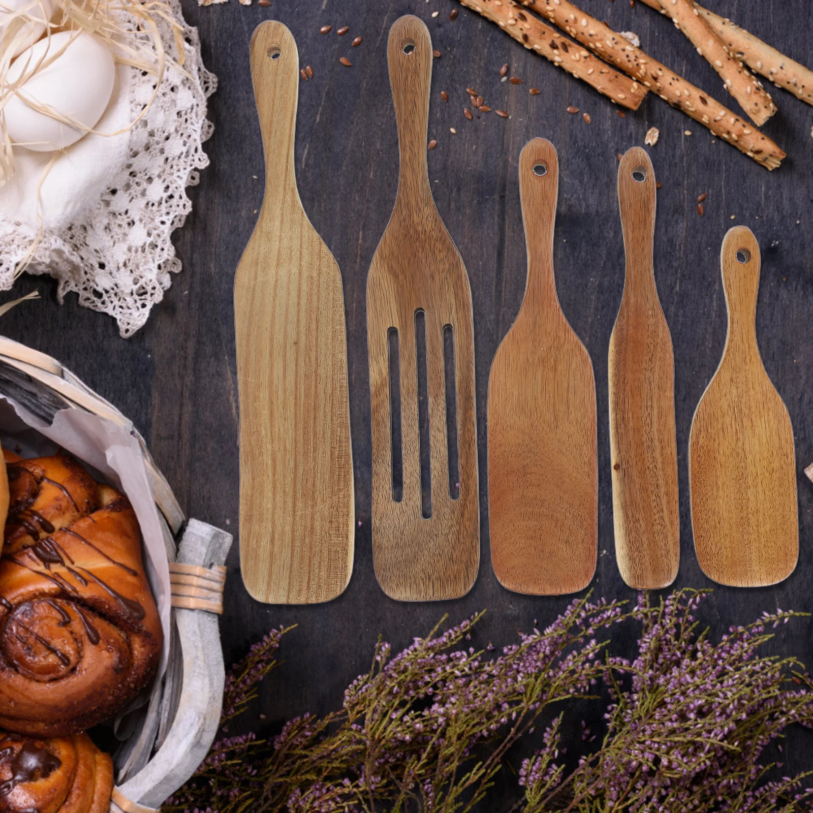 5 pcs Wooden Pizza Spatula Long Handle Smooth Finish For Pancakes Omelette Baking Cooking Utensils Kitchen Tools Set
5 pcs Wooden Pizza Spatula Long Handle Smooth Finish For Pancakes Omelette Baking Cooking Utensils Kitchen Tools Set