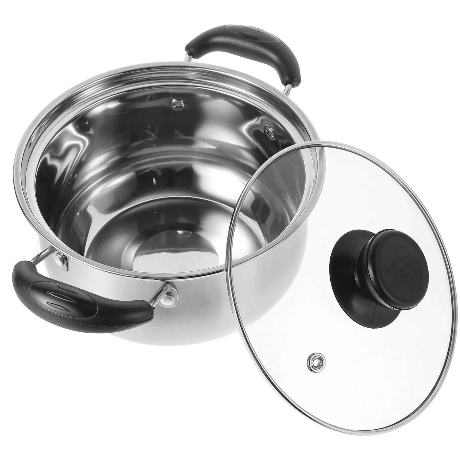 304 Stainless Steel Soup Pot 18cm Thick Double Handle Cooking Pot Glass Lid Use Stew Stock Sauce Pan Boiling
304 Stainless Steel Soup Pot 18cm Thick Double Handle Cooking Pot Glass Lid Use Stew Stock Sauce Pan Boiling