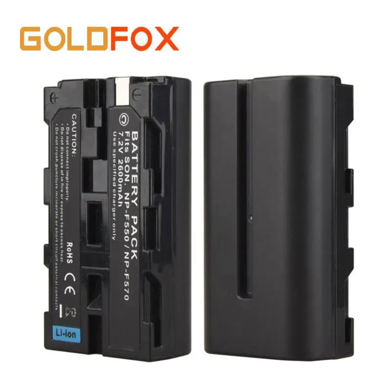 7.2V 2600mAh NP-F550 NP-F570 Digital Camera Battery Pack For Sony NP-F550 NP-F570 Rechargeable Li-ion Battery High Quality
7.2V 2600mAh NP-F550 NP-F570 Digital Camera Battery Pack For Sony NP-F550 NP-F570 Rechargeable Li-ion Battery High Quality 