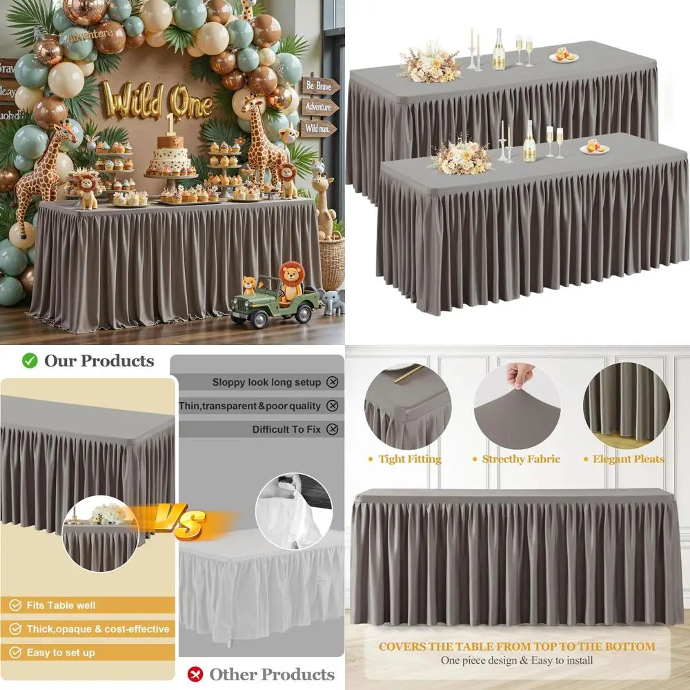 Набор из 2 элегантных светло-коричневых скатертей, прочный полиэстер, для свадеб, вечеринок, обедов и банкетов
Набор из 2 элегантных светло-коричневых скатертей, прочный полиэстер, для свадеб, вечеринок, обедов и банкетов