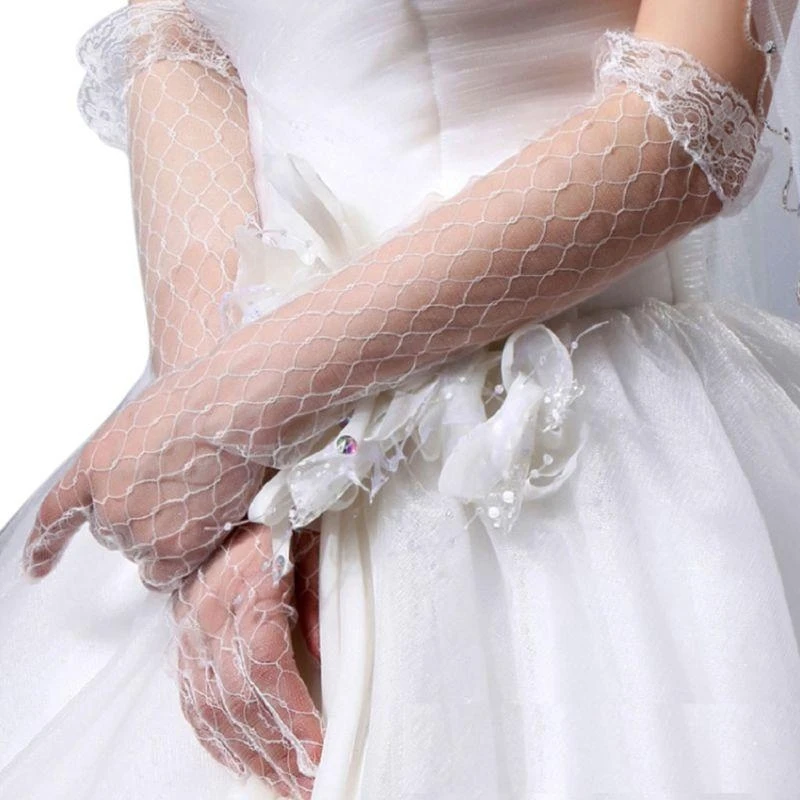 652F Women Girls Summer UV-Proof Driving Long Gloves Mesh Lace Solid Color Full Finger Mittens for Wedding Party
652F Women Girls Summer UV-Proof Driving Long Gloves Mesh Lace Solid Color Full Finger Mittens for Wedding Party