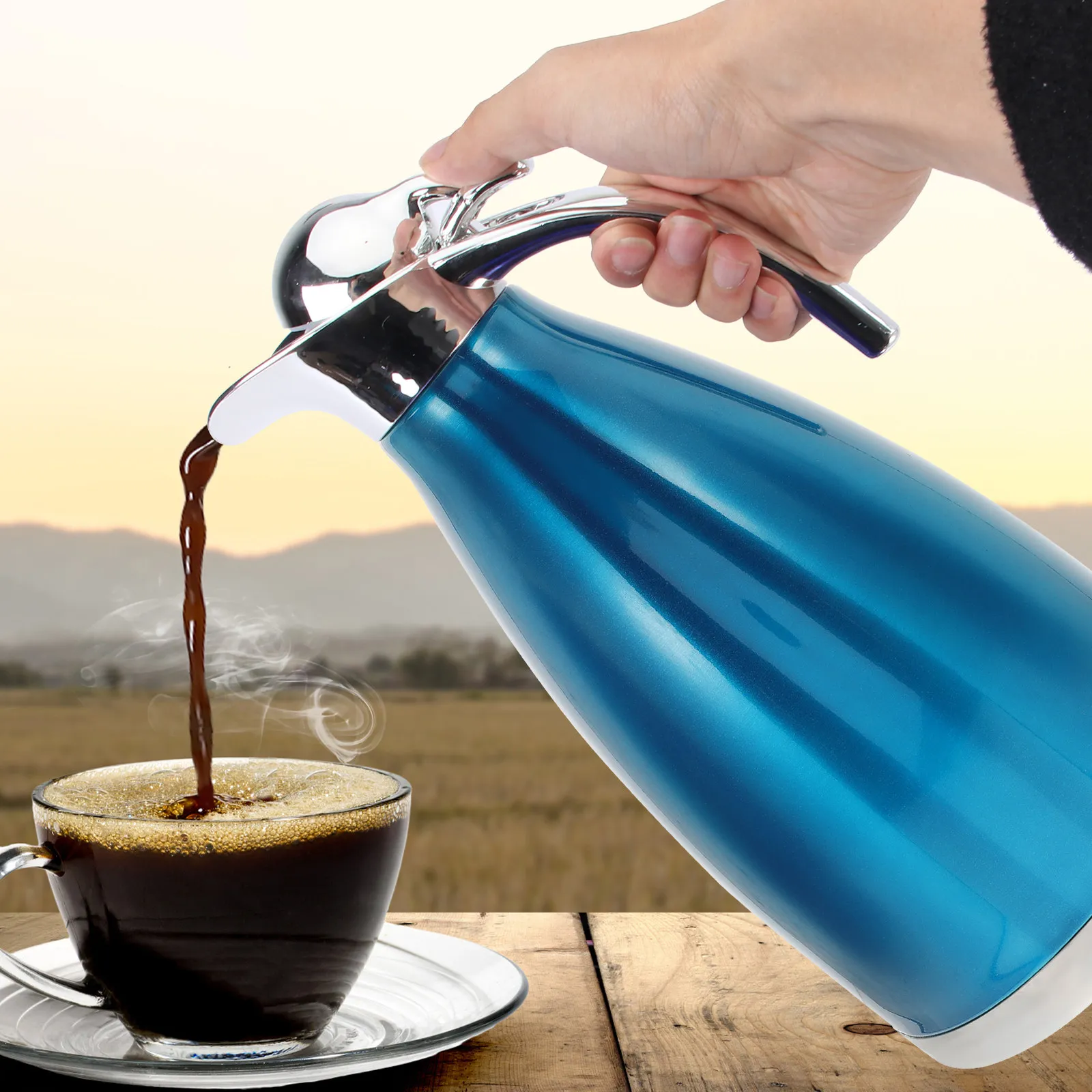 Double-Layer Stainless Steel Insulated Pot Blue 2.0L Thermal Bottle Vacuum Kettle for Home Office Outdoors Thermal Bottle
Double-Layer Stainless Steel Insulated Pot Blue 2.0L Thermal Bottle Vacuum Kettle for Home Office Outdoors Thermal Bottle