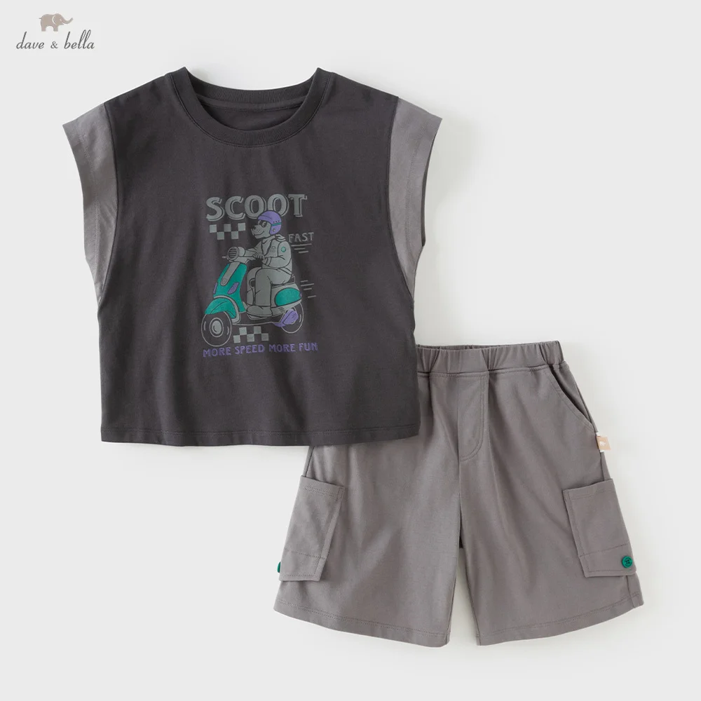 Dave Bella Children Two Piece Set Summer Boys Vest Top+Shorts Suits Cool Kids Clothing Print Pullover Casual Trousers DB2261588
Dave Bella Children Two Piece Set Summer Boys Vest Top+Shorts Suits Cool Kids Clothing Print Pullover Casual Trousers DB2261588