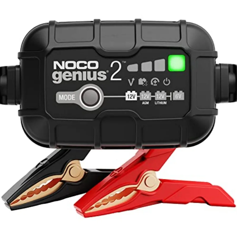 GENIUS2: 2A 6V/12V Smart Battery Charger Automatic Maintainer Trickle Charger and Desulfator with Overcharge Protection and Tem
GENIUS2: 2A 6V/12V Smart Battery Charger Automatic Maintainer Trickle Charger and Desulfator with Overcharge Protection and Tem