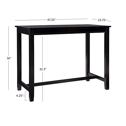 Black Wooden Counter Height Bar Table 36 Inches Tall With Rectangular Top
Black Wooden Counter Height Bar Table 36 Inches Tall With Rectangular Top