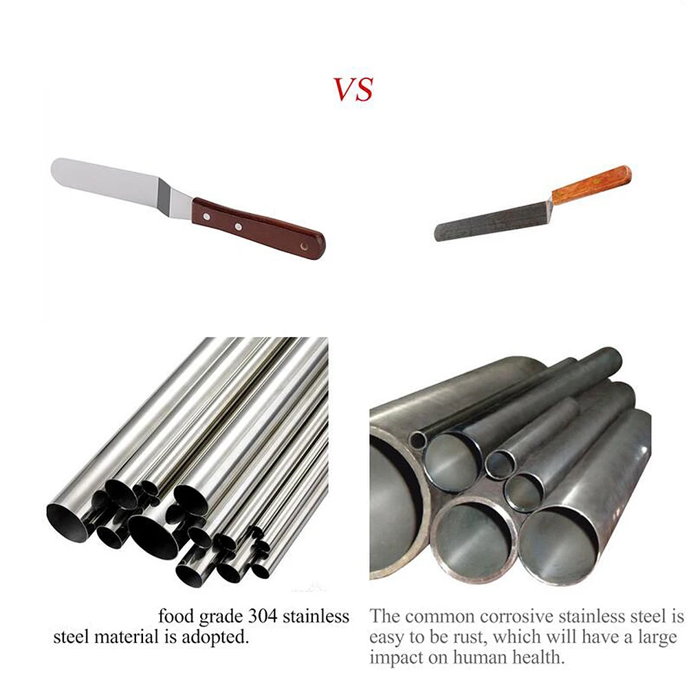 3Pcs Stainless Steel Cake Spatulas 6 8 10 Inches Wooden Handle Baking Cream Jam Pizza Scraper Set Wooden Handle Spatula 
3Pcs Stainless Steel Cake Spatulas 6 8 10 Inches Wooden Handle Baking Cream Jam Pizza Scraper Set Wooden Handle Spatula