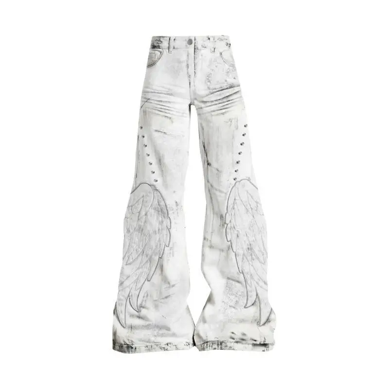 American Style Vintage Distressed Wings Patch Micro Flare Denim Jeans Men's Punk Style Slim Fit Bell Bottom Long Pants
American Style Vintage Distressed Wings Patch Micro Flare Denim Jeans Men's Punk Style Slim Fit Bell Bottom Long Pants