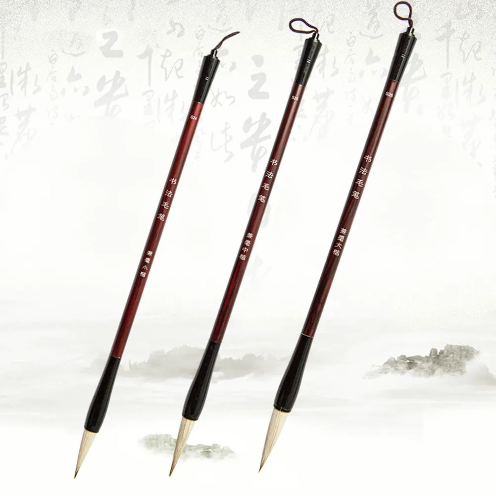 3Pcs Chinese Calligraphy Brush Set Wolf Sheep Hair Wood Handle Traditional Writing Drawing Brush for Calligraphy Beginners Gifts
3Pcs Chinese Calligraphy Brush Set Wolf Sheep Hair Wood Handle Traditional Writing Drawing Brush for Calligraphy Beginners Gifts