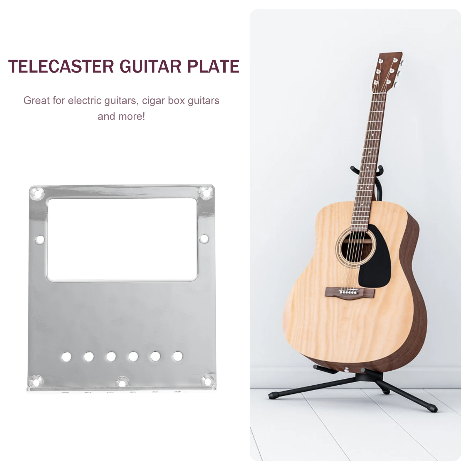 Single Sided Double Pickup Iron Plate Electric Guitar Parts Black Tailpiece Top Loading Bridge Humbucker Stainless 
Single Sided Double Pickup Iron Plate Electric Guitar Parts Black Tailpiece Top Loading Bridge Humbucker Stainless