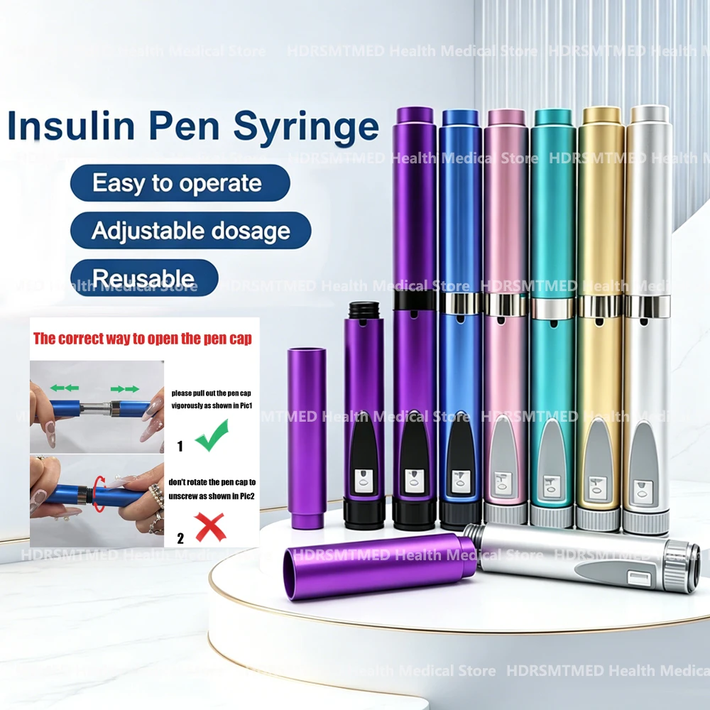 Metal Reusable Injection Pen Adjustable 3ml Cartridge Injector Portable Insulin Injection Pens Compatible with 3ml Cartridges
Metal Reusable Injection Pen Adjustable 3ml Cartridge Injector Portable Insulin Injection Pens Compatible with 3ml Cartridges