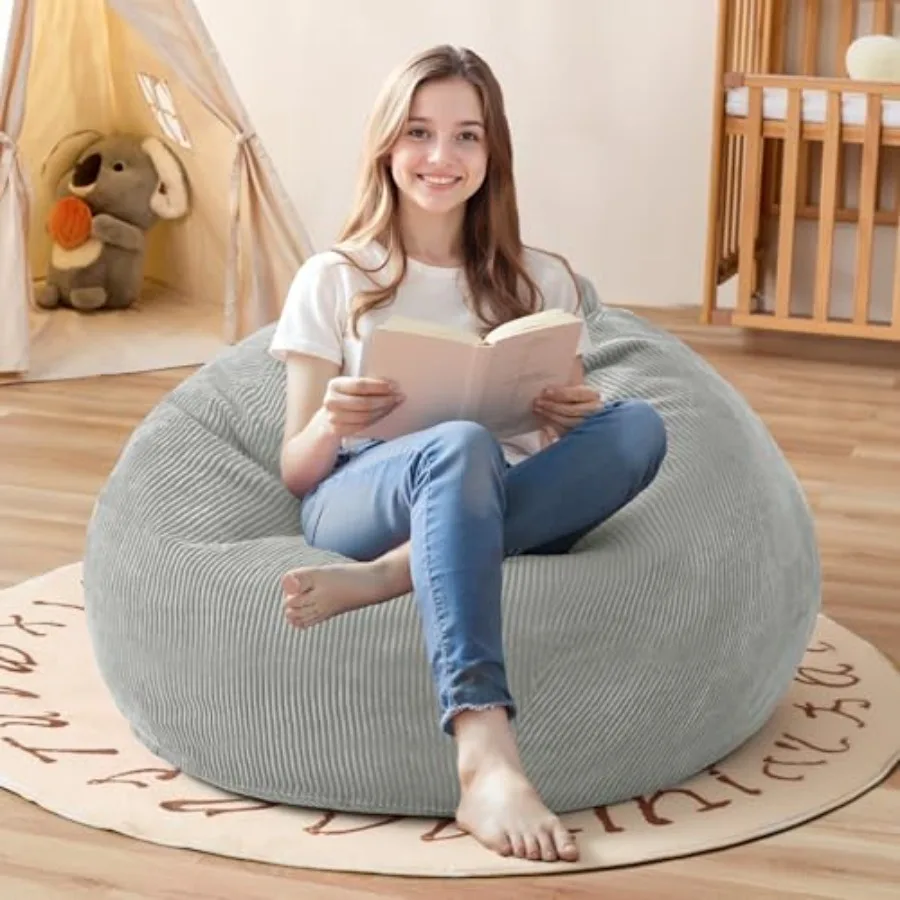 2.5FT Bean Bag Chair: Teardrop Bean Bags with Memory Foam Filled Compact Beanbag Chairs Soft Sofa with Corduroy Cover Light Gre
2.5FT Bean Bag Chair: Teardrop Bean Bags with Memory Foam Filled Compact Beanbag Chairs Soft Sofa with Corduroy Cover Light Gre