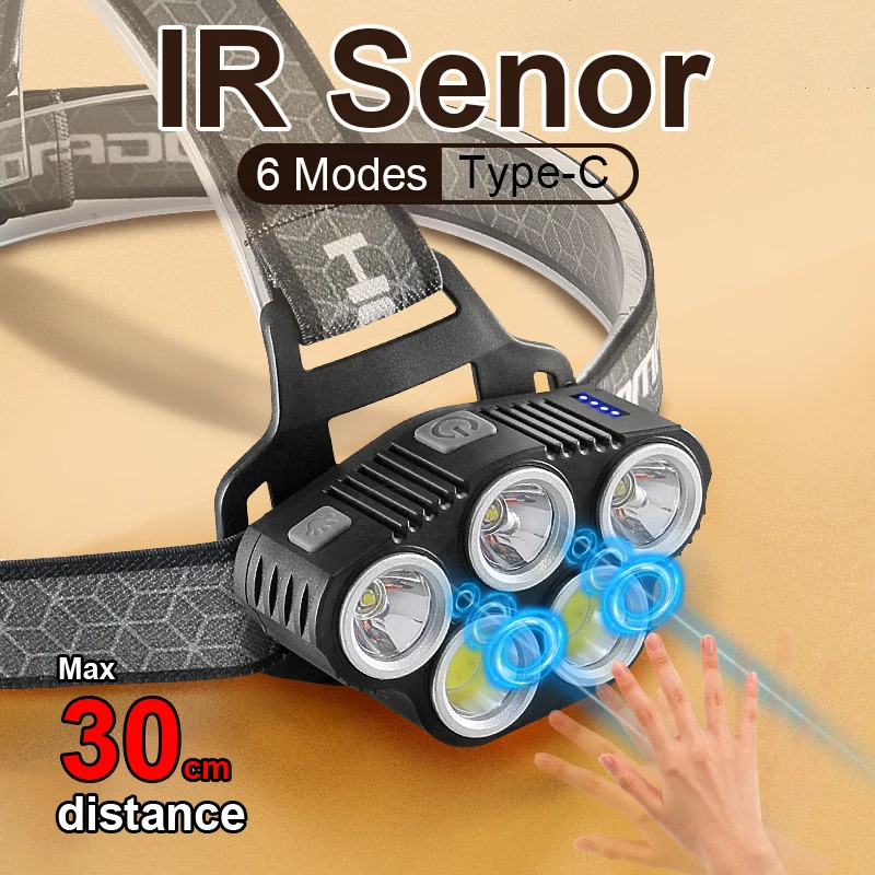 Portable Sensor Headlamp for Outdoor Sports Hiking and Fishing Headlight Rechargeable LED Head Falshlight outdoor Lighting
Portable Sensor Headlamp for Outdoor Sports Hiking and Fishing Headlight Rechargeable LED Head Falshlight outdoor Lighting