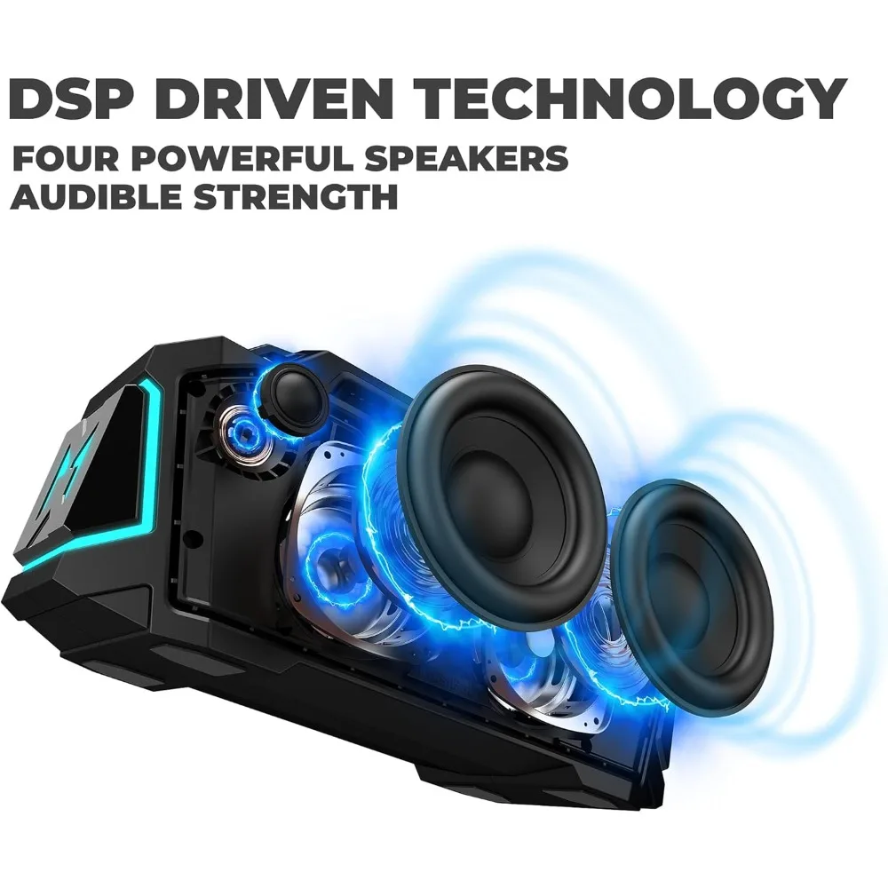 M1 Bluetooth Speaker,Wireless Speakers with Subwoofer,IPX6 Waterproof,20H Playtime,RGB Lights
M1 Bluetooth Speaker,Wireless Speakers with Subwoofer,IPX6 Waterproof,20H Playtime,RGB Lights