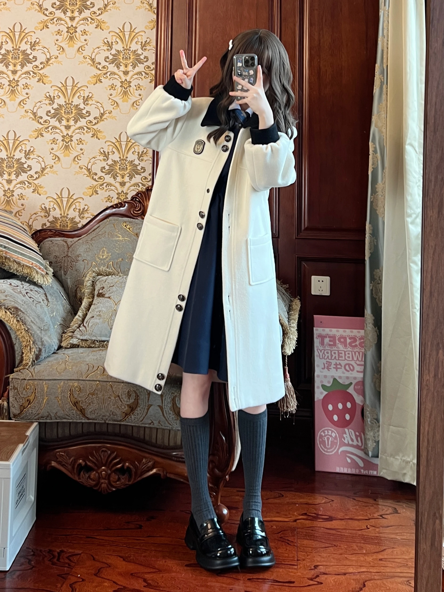 London past Jk October Reissue Woolen Long Coat Slimming Tailored High Raising Women's Faionable Commute Sle Collar
London past Jk October Reissue Woolen Long Coat Slimming Tailored High Raising Women's Faionable Commute Sle Collar