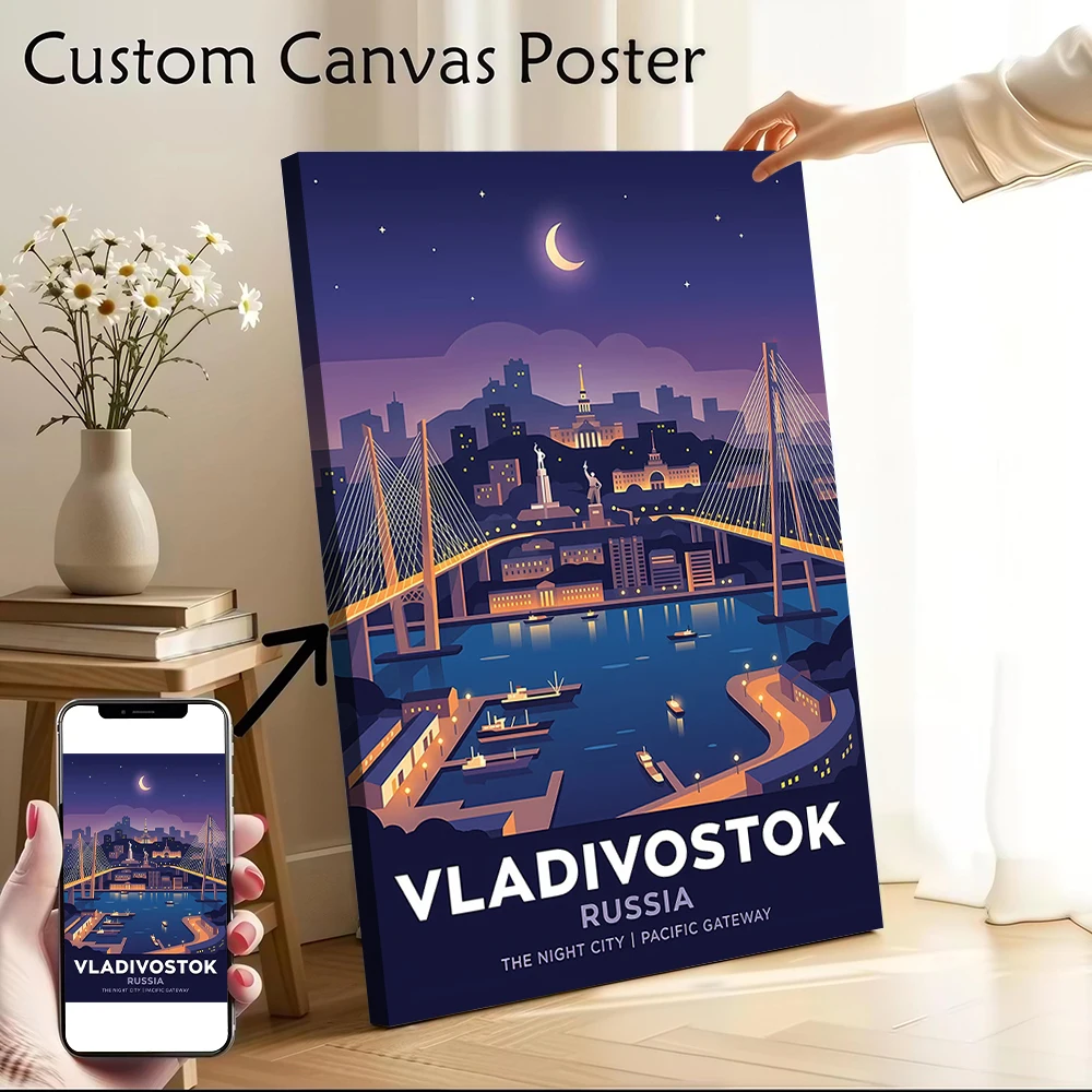 Vladivostok Night Cityscape Poster Customizable Printed Canvas Painting for Pictures Wall Art Home Decor Living Room Wand Deko
Vladivostok Night Cityscape Poster Customizable Printed Canvas Painting for Pictures Wall Art Home Decor Living Room Wand Deko