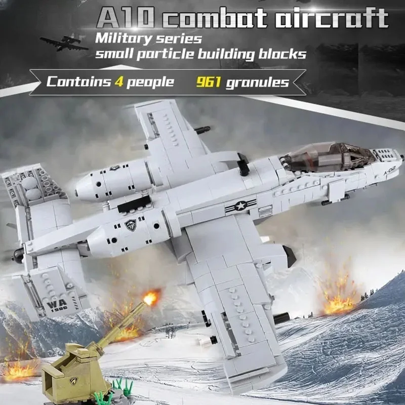 961PCS WW2 A10 Warthog Plane Fighter Jet Building Blocks Set Air Force Airplane Model Kits Bricks Toy Gifts for Teens and Adults
961PCS WW2 A10 Warthog Plane Fighter Jet Building Blocks Set Air Force Airplane Model Kits Bricks Toy Gifts for Teens and Adults