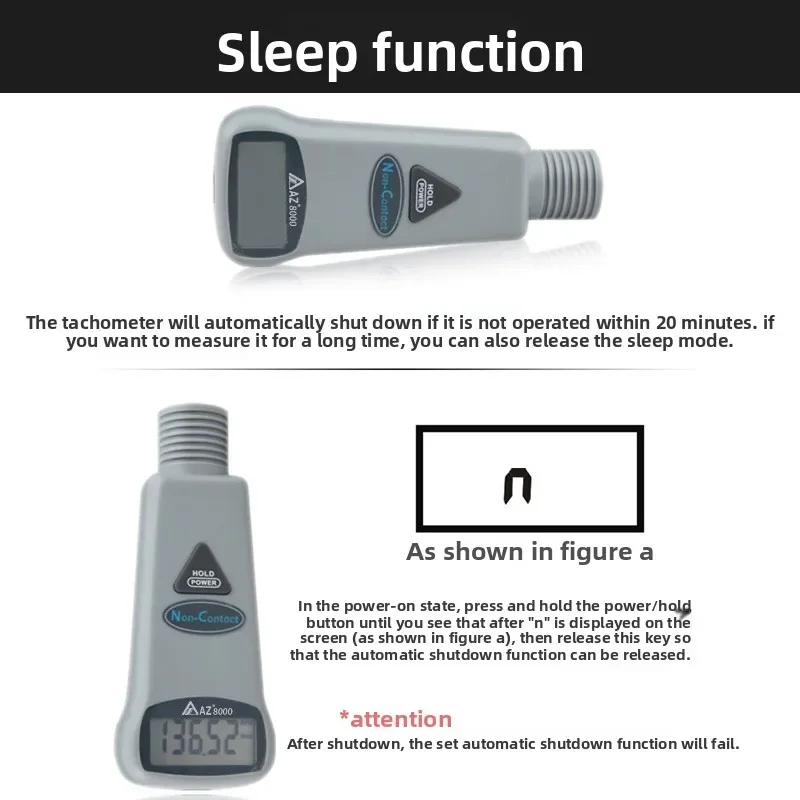 AZ8000 Handheld Tachometer Digital Display Motor Speed Meter Non-contact Tachometer TOOL
AZ8000 Handheld Tachometer Digital Display Motor Speed Meter Non-contact Tachometer TOOL