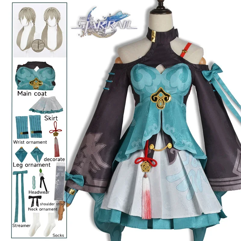 2025 New Game Star Rail Qingque Cosplay Costume Sexy Dress Uniform Honkai Impact Outfits Halloween Carnival Party Clothe QIQ31
2025 New Game Star Rail Qingque Cosplay Costume Sexy Dress Uniform Honkai Impact Outfits Halloween Carnival Party Clothe QIQ31