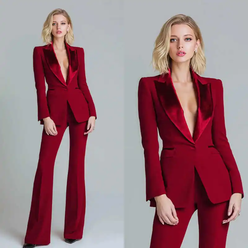 Banquet Style Women Suits 2 Piece Blazer Pants Shawl Collar Crystal Tassel Graduation Prom Party Socialite Customized
Banquet Style Women Suits 2 Piece Blazer Pants Shawl Collar Crystal Tassel Graduation Prom Party Socialite Customized