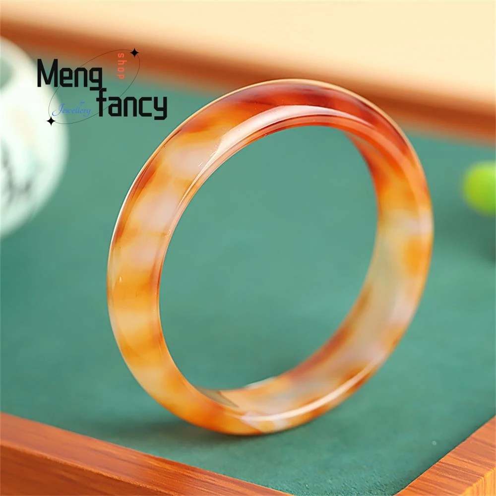 Натуральный браслет из красного агата медового цвета, бразильский халцедон высшего качества, модные ювелирные изделия класса люкс, подарки для пар на праздники
Натуральный браслет из красного агата медового цвета, бразильский халцедон высшего качества, модные ювелирные изделия класса люкс, подарки для пар на праздники