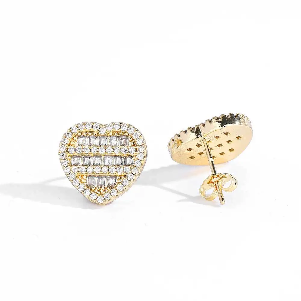 Women's earrings plated with 18k gold zircon heart-shaped hip-hop rock fashion jewelry party accessories
Women's earrings plated with 18k gold zircon heart-shaped hip-hop rock fashion jewelry party accessories