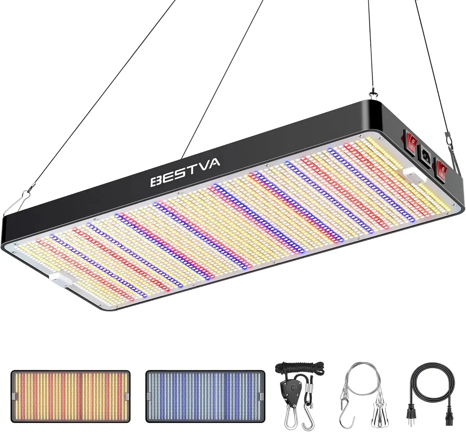 BESTVA DC4000 LED Grow Light, Full Spectrum Grow Lights for Indoor Plants with Veg & Bloom Switches, Quiet Cooling Fan, for Seed
BESTVA DC4000 LED Grow Light, Full Spectrum Grow Lights for Indoor Plants with Veg & Bloom Switches, Quiet Cooling Fan, for Seed