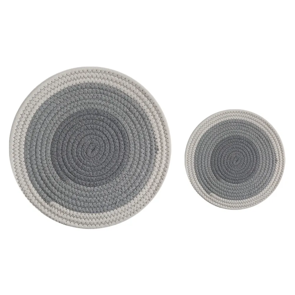 2pcs Cotton Rope Placemat Water Absorbent Heat Insulation Cup Mat Thick Table Mat For Kitchen Coffee Table Round Shape
2pcs Cotton Rope Placemat Water Absorbent Heat Insulation Cup Mat Thick Table Mat For Kitchen Coffee Table Round Shape