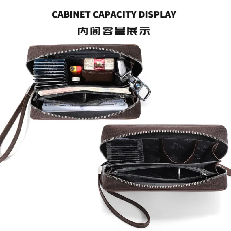 Мужской кошелек с блокировкой RFID, высококачественный ручной кошелек для монет, модная сумка для телефона большой емкости на молнии, держатель для удостоверений личности с несколькими слотами
Мужской кошелек с блокировкой RFID, высококачественный ручной кошелек для монет, модная сумка для телефона большой емкости на молнии, держатель для удостоверений личности с несколькими слотами