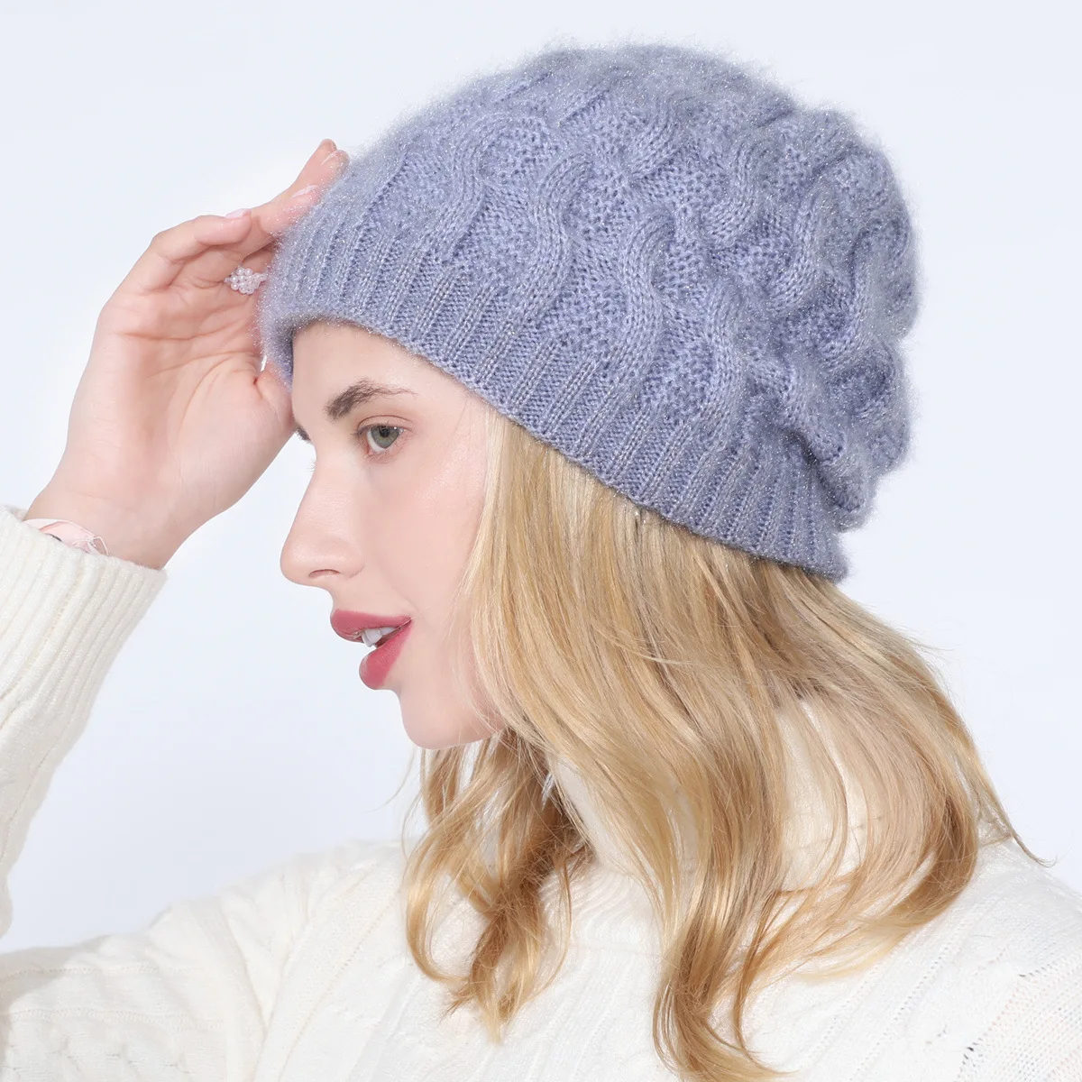 Women's Fur Crochet Beanie Hat Winter Casual Solid Acrylic Double Layer Thick Warm Knitted Slouchy Beanies Snow Hats Wholesale
Women's Fur Crochet Beanie Hat Winter Casual Solid Acrylic Double Layer Thick Warm Knitted Slouchy Beanies Snow Hats Wholesale