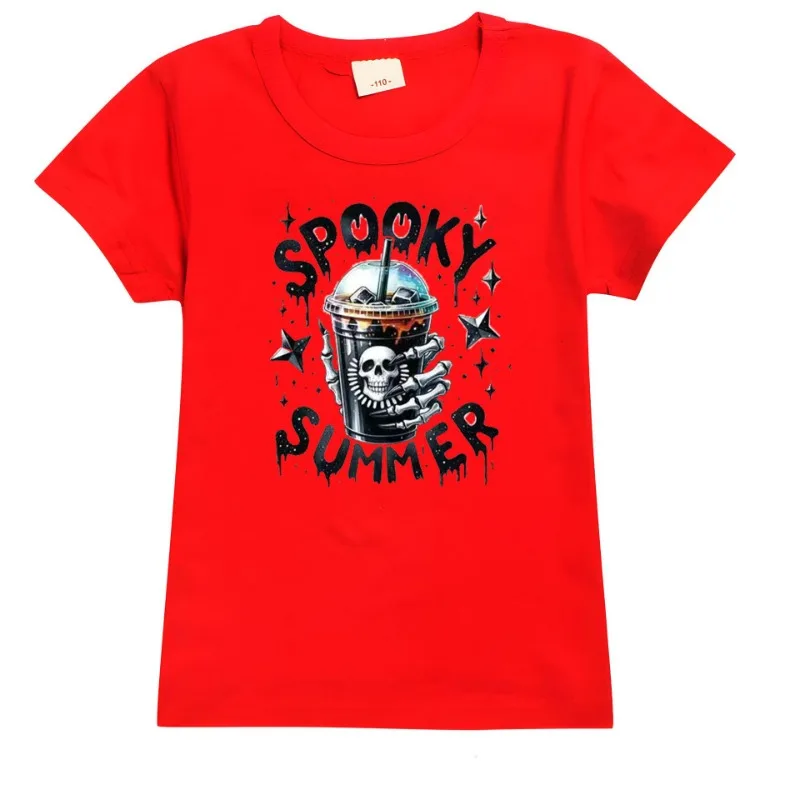 European and American Children's Clothing Skull Print Short-sleeved T-shirt Summer Clothes for Boys and Girls Kids Clothes
European and American Children's Clothing Skull Print Short-sleeved T-shirt Summer Clothes for Boys and Girls Kids Clothes
