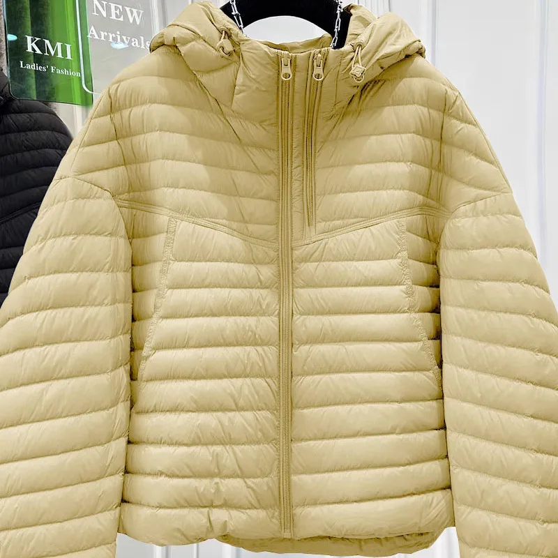 Warm Pure Color Splice Hooded Drawstring Women's Jacket Zipper Design Commute Korean Style Loose Fit Autumn Winter New Arrival
Warm Pure Color Splice Hooded Drawstring Women's Jacket Zipper Design Commute Korean Style Loose Fit Autumn Winter New Arrival