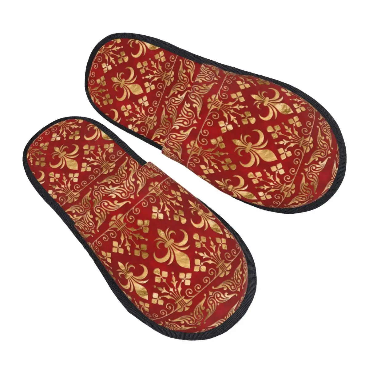 Custom Retro Fleur De Lis Ornament Luxury Red Memory Foam Slippers Women Comfy Warm Royalty Lily Flower Petals House Slippers
Custom Retro Fleur De Lis Ornament Luxury Red Memory Foam Slippers Women Comfy Warm Royalty Lily Flower Petals House Slippers