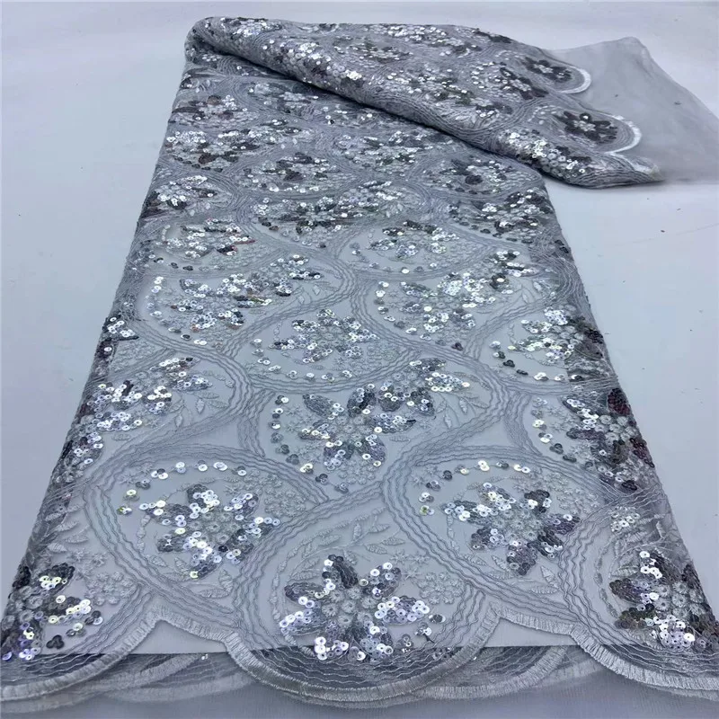 Fashion African Lace Fabric 2024 High Quality French Sequin Luxury Tulle Lace Nigerian Sequins Net Lace Fabric For Wedding Dress
Fashion African Lace Fabric 2024 High Quality French Sequin Luxury Tulle Lace Nigerian Sequins Net Lace Fabric For Wedding Dress