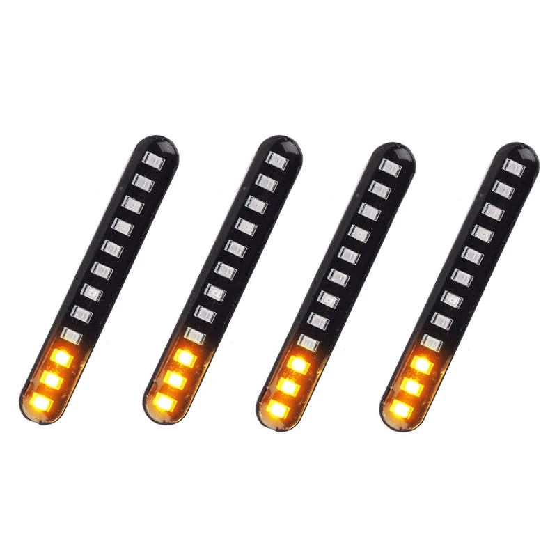 4Pcs Car Motorcycle Flowing Water Tail Brake Lights 12 Led Turn Signals Strip 3528Smd License Plate Light Blinker
4Pcs Car Motorcycle Flowing Water Tail Brake Lights 12 Led Turn Signals Strip 3528Smd License Plate Light Blinker