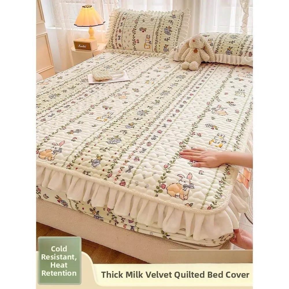 Thickened Milk Velvet Coral Fleece Bedding Cover with Cotton Winter Anti-Slip Flocking Bed Mat Protector Single Piece
Thickened Milk Velvet Coral Fleece Bedding Cover with Cotton Winter Anti-Slip Flocking Bed Mat Protector Single Piece