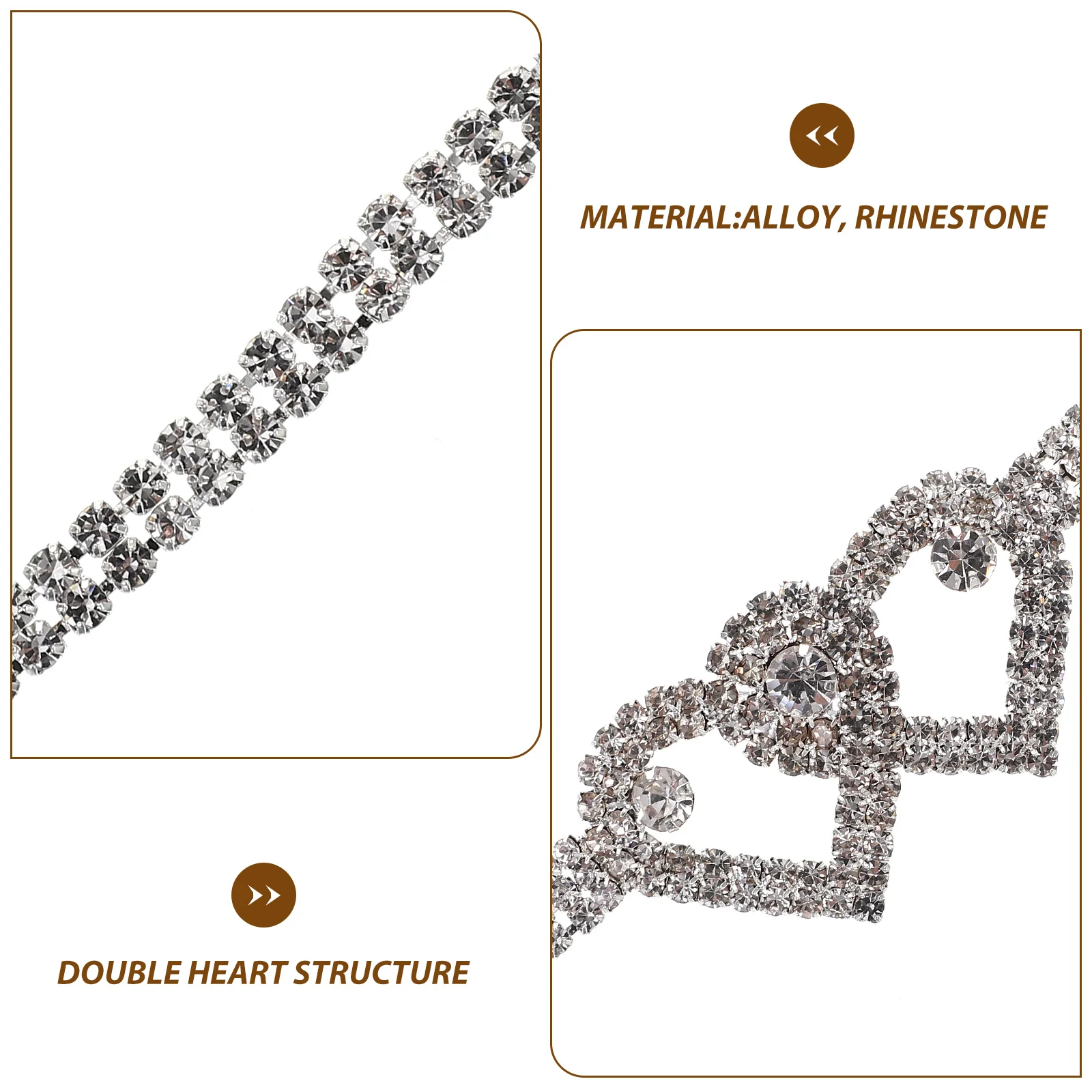 2Pcs Heart Shaped Anklet with Sparkling Rhinestones Women's Ankle Bracelet Bohemian Style Wedding Party Accessory
2Pcs Heart Shaped Anklet with Sparkling Rhinestones Women's Ankle Bracelet Bohemian Style Wedding Party Accessory