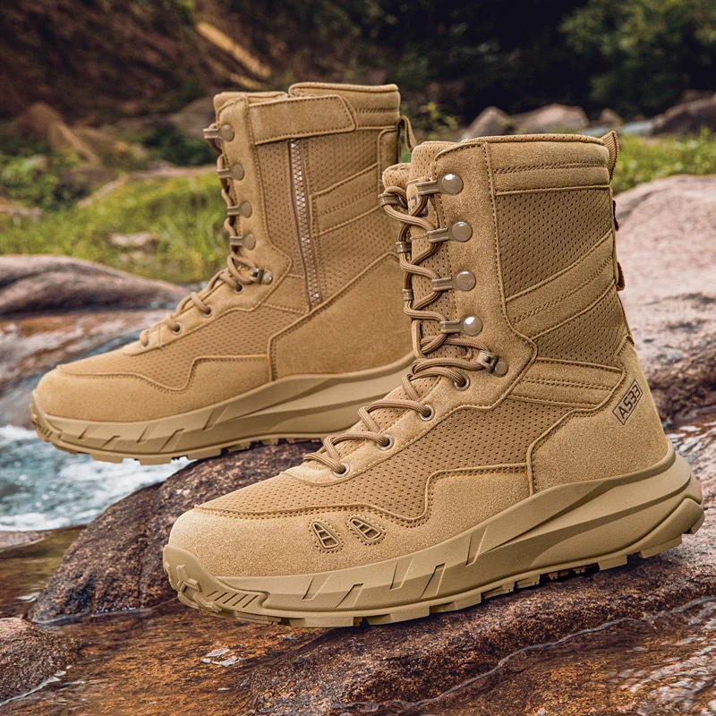 Men Boots Desert Tactical Boots High Top Outdoor Hiking Shoes Ankle Work Safty Sneakers Climbing shoes
Men Boots Desert Tactical Boots High Top Outdoor Hiking Shoes Ankle Work Safty Sneakers Climbing shoes