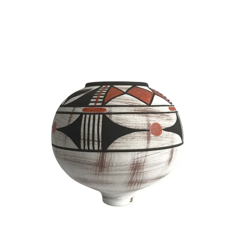 Patterned plaid ceramic vase decorative ornament, high-end Chinese pottery pot flower jewelry
Patterned plaid ceramic vase decorative ornament, high-end Chinese pottery pot flower jewelry