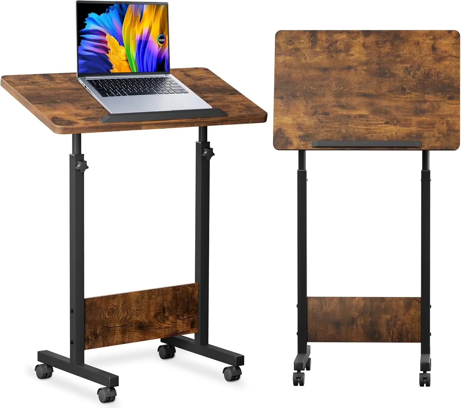 Height Adjustable Standing Desk,widths16 in Length 31 in, Portable Rolling Mobile Stand Up Table with Wheels, 360 Degree Flip
Height Adjustable Standing Desk,widths16 in Length 31 in, Portable Rolling Mobile Stand Up Table with Wheels, 360 Degree Flip
