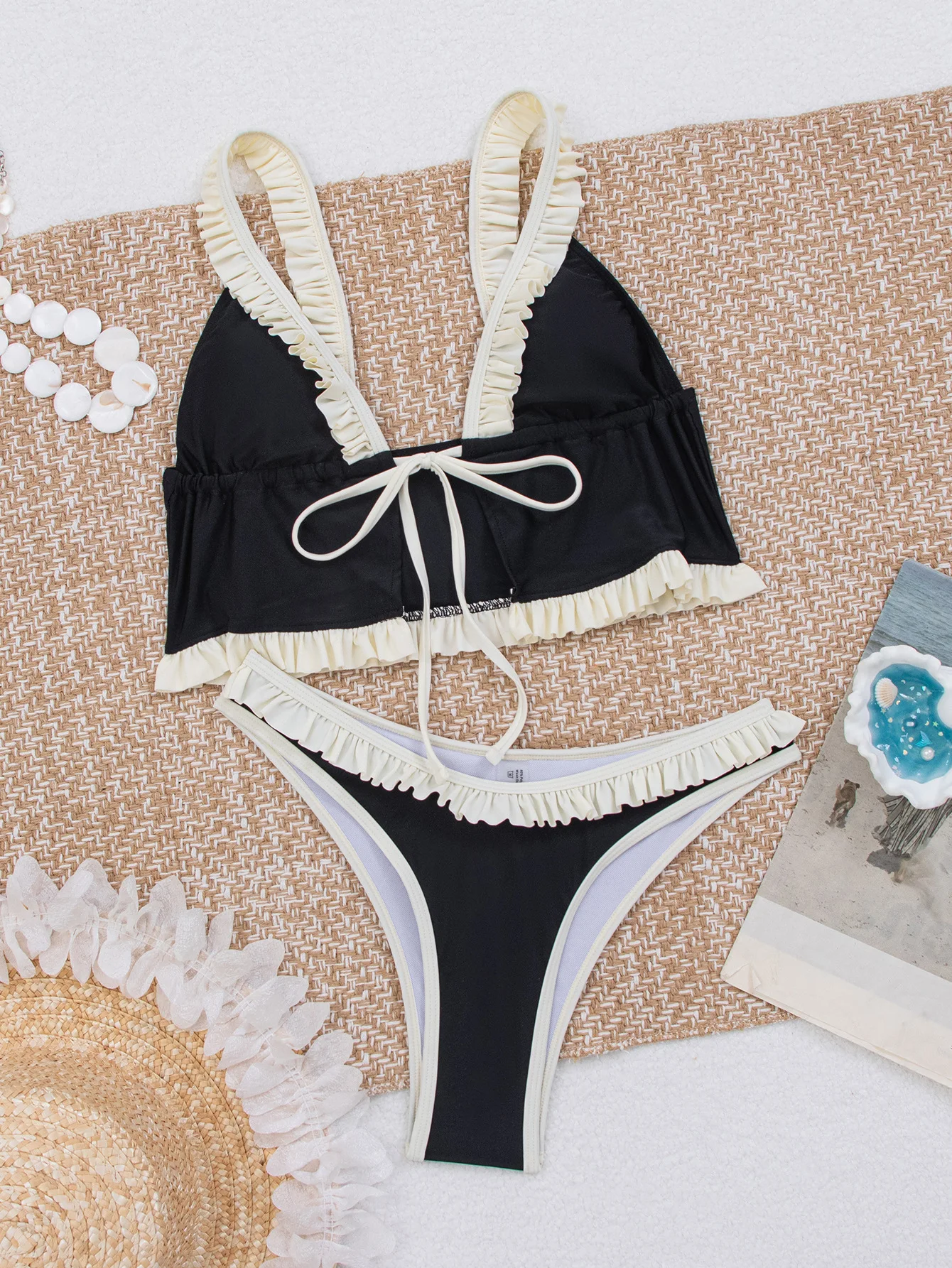 2026 Splicing V Neck Tankini Frilled Bikini Female Swimsuit Women Swimwear Two-pieces Bikini set Bather Bathing Suit Swim
2026 Splicing V Neck Tankini Frilled Bikini Female Swimsuit Women Swimwear Two-pieces Bikini set Bather Bathing Suit Swim